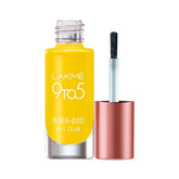 Lakme 9 to 5 Primer + Gloss Nail Colour, Yellow Submarine, 6ml